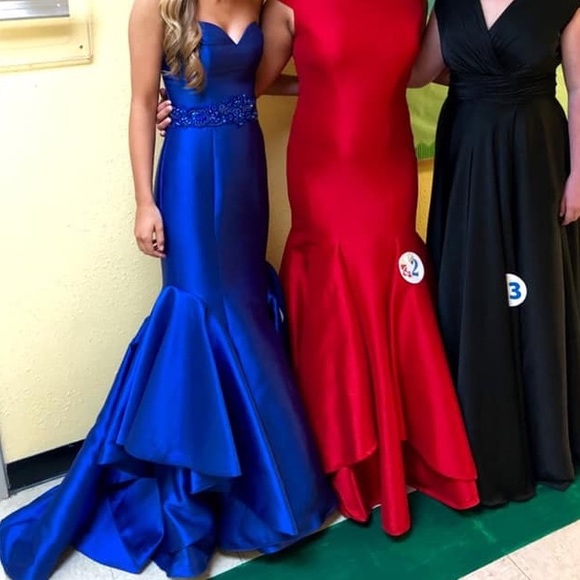 Pageant or Prom royal blue mermaid formal dress - Picture 4 of 5